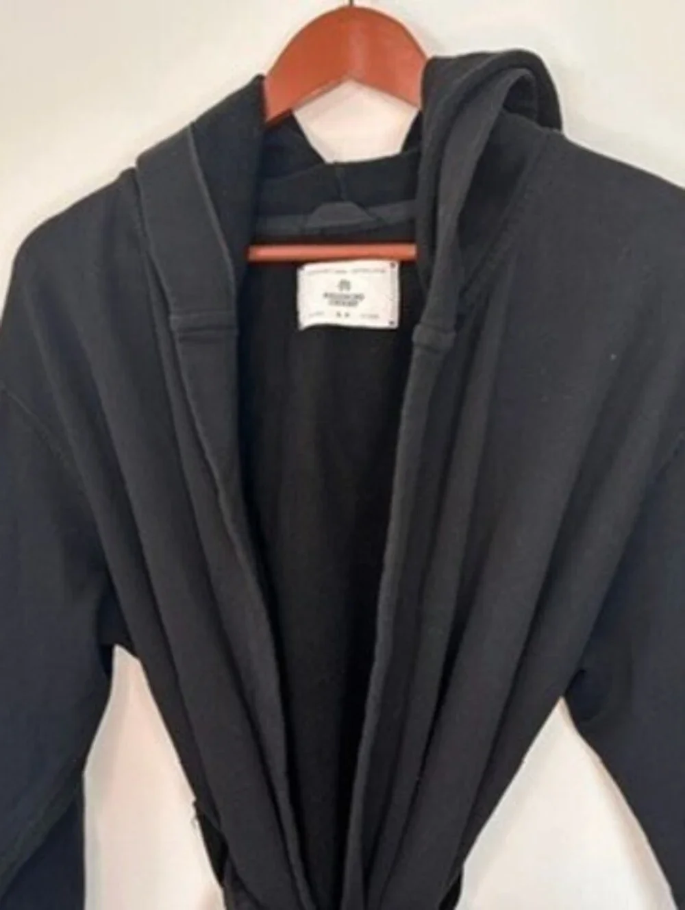 Reigning Champ Robe Size Small Black Hoodie